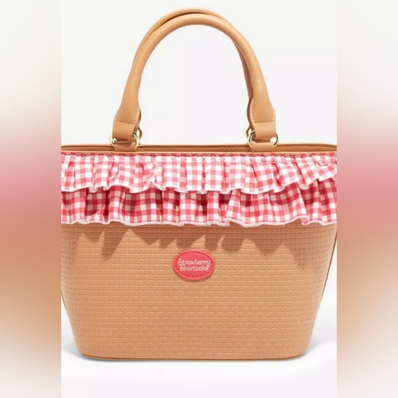 Strawberry Shortcake Gingham Basket Crossbody Bag - Picture 4 of 7